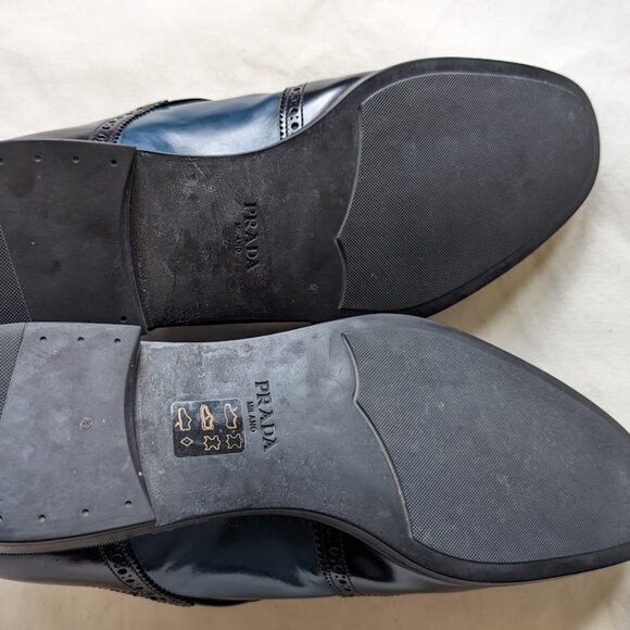 Prada Patent Leather Lasercut Accents Dress Loafers Size 8.5